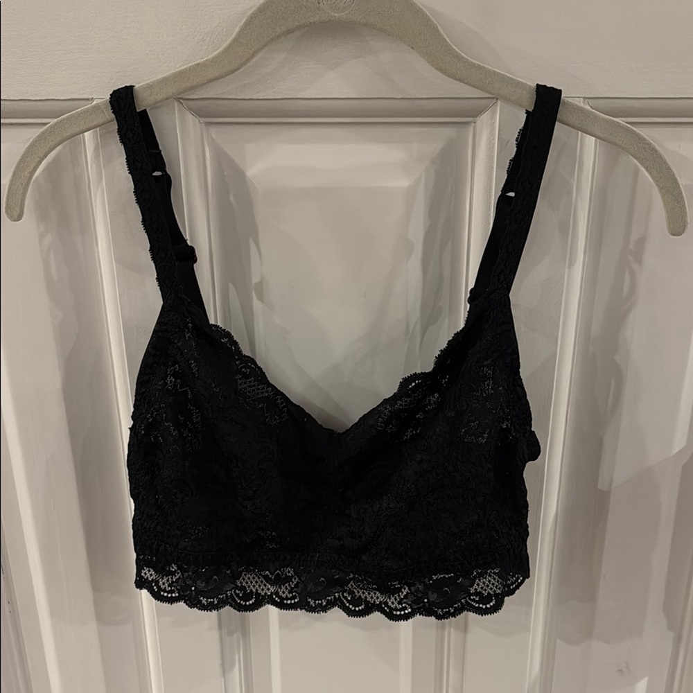 Cosabella Black Lace Bralette with Scalloped Trim